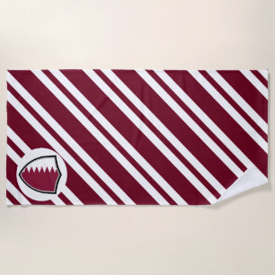 Qatar flag beach towel