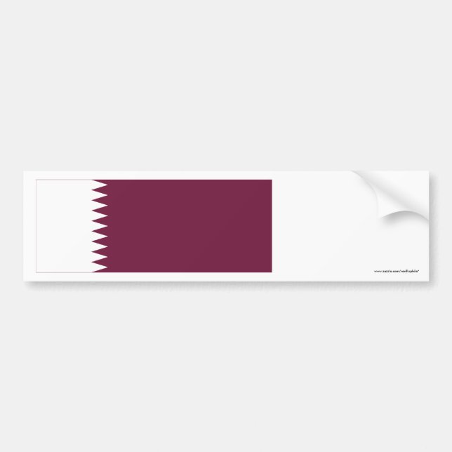 Qatar Flag Bumper Sticker (Front)