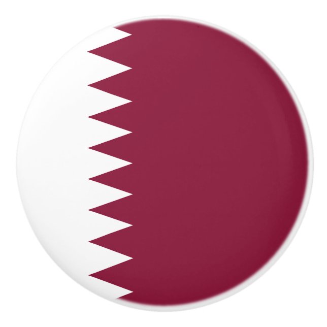 Qatar Flag Ceramic Knob (Front)
