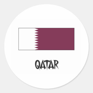 Qatar Flag Classic Round Sticker
