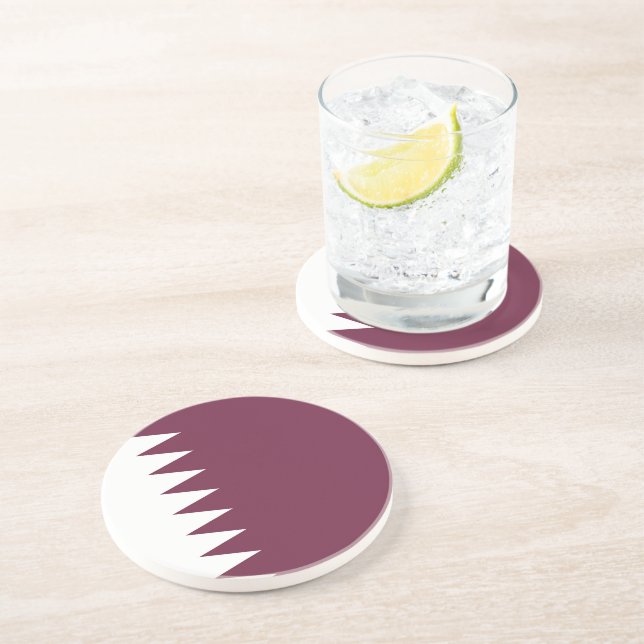 Qatar flag coaster (Side)
