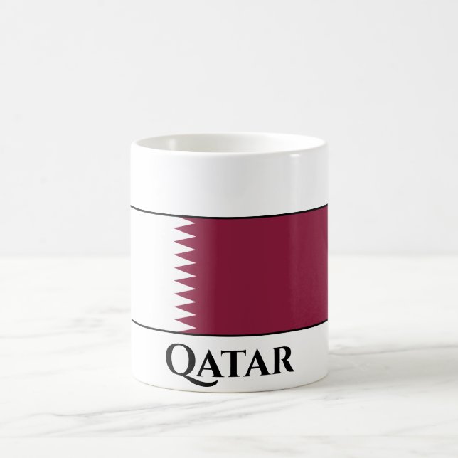 Qatar Flag Coffee Mug (Center)