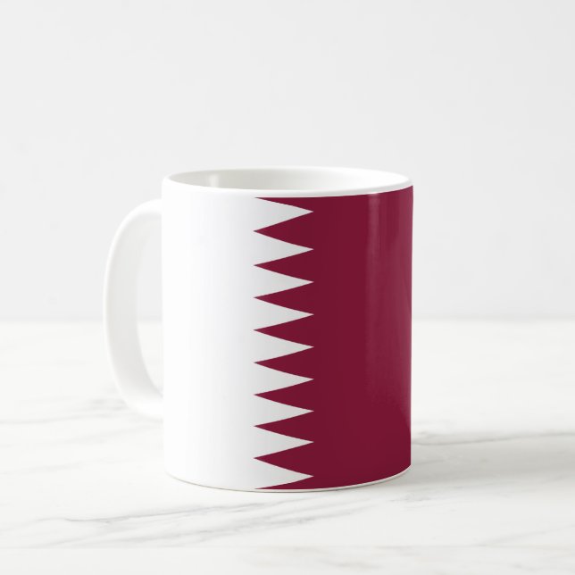 Qatar Flag Coffee Mug (Front Left)