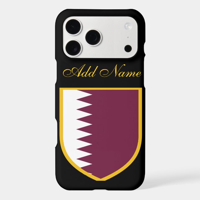 Qatar Flag Custom Name Personalised (Back)