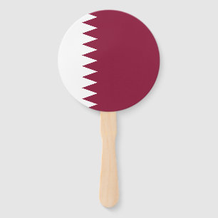 Qatar Flag Hand Fan