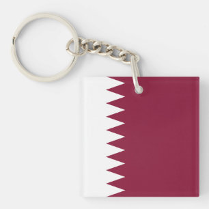 Qatar Flag Key Ring