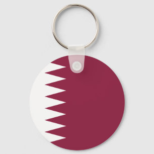 Qatar Flag Key Ring