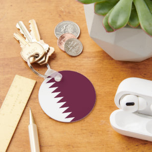 Qatar flag key ring