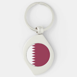 Qatar Flag Key Ring