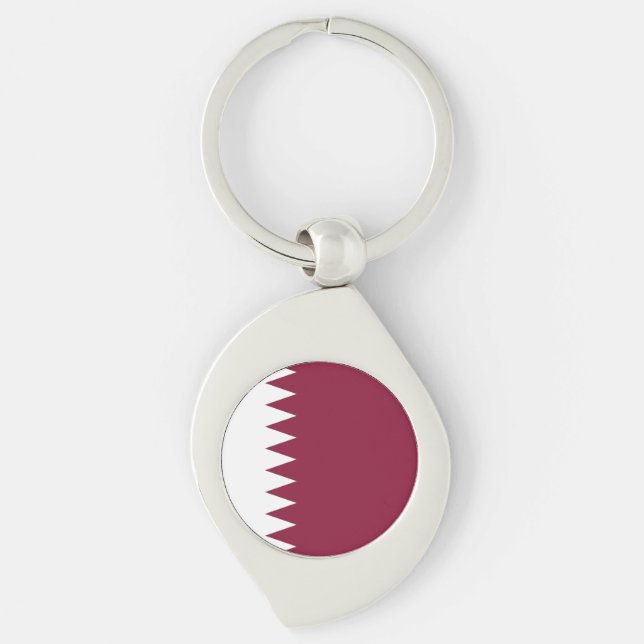 Qatar Flag Key Ring (Front)