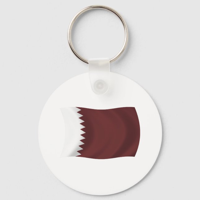 Qatar Flag Keychain (Front)