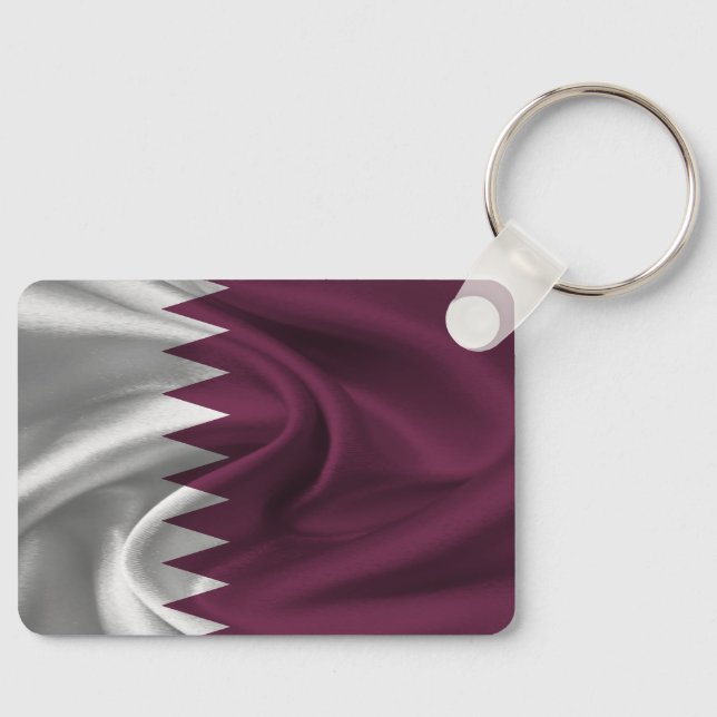 Qatar Flag Keychain (Front)