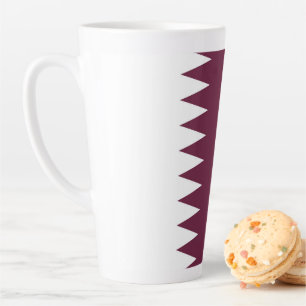 Qatar flag latte mug