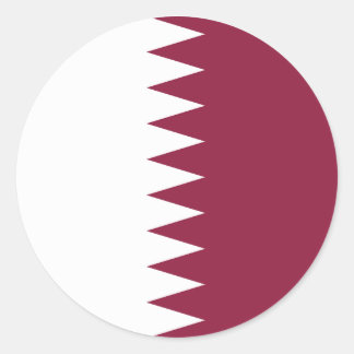 Qatar Flag National Pride Design Classic Round Sticker