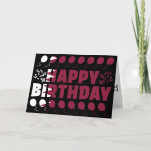 Qatar Flag Patriotic Birthday Card
