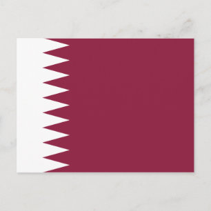 Qatar Flag Postcard