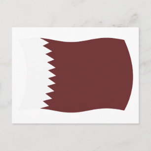 Qatar Flag Postcard