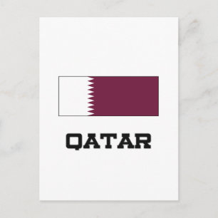 Qatar Flag Postcard