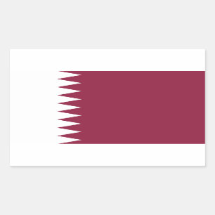 Qatar Flag Rectangular Sticker