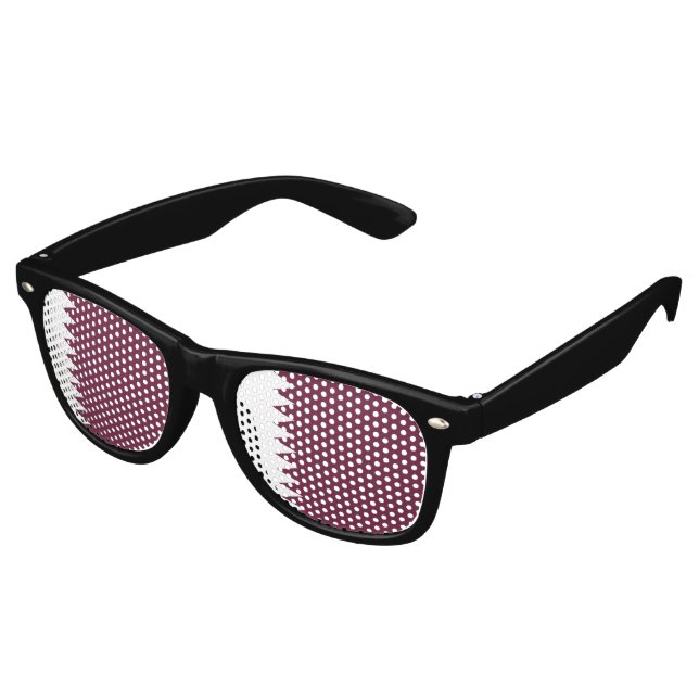 Qatar flag retro sunglasses (Angled)