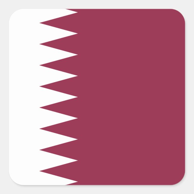 Qatar Flag Square Sticker (Front)