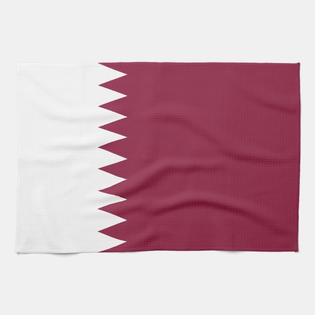 Qatar Flag Tea Towel (Horizontal)
