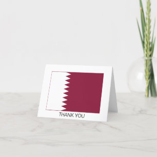 Qatar Flag Thank You Card