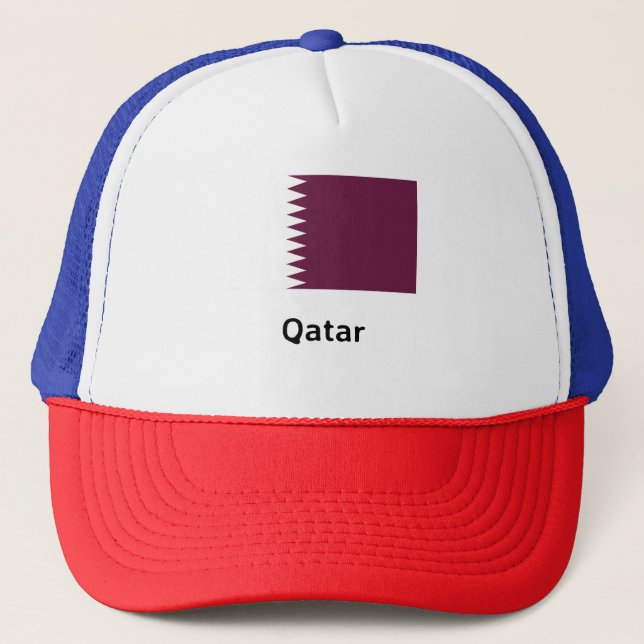Qatar Flag Trucker Hat (Front)