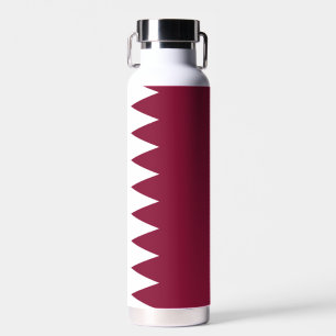 Qatar flag water bottle