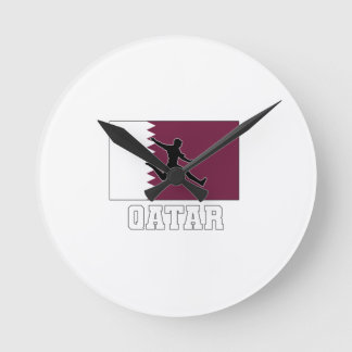 Qatar Football Soccer National Team Round Clock