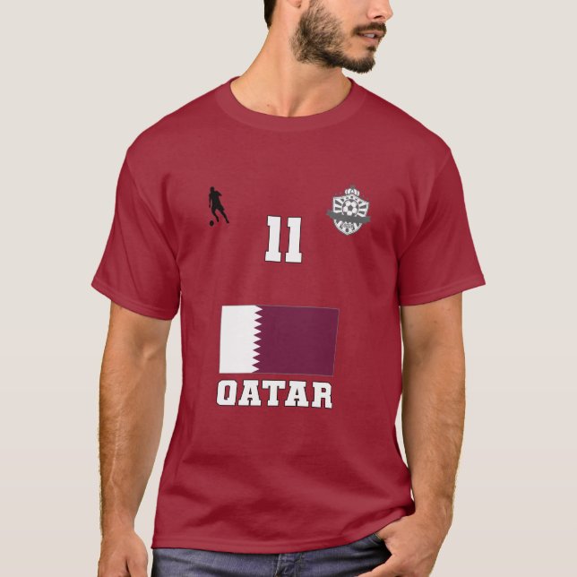 Qatar Football Soccer Team #11 T-Shirt (Front)