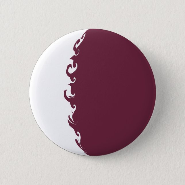 Qatar Gnarly Flag 6 Cm Round Badge (Front)