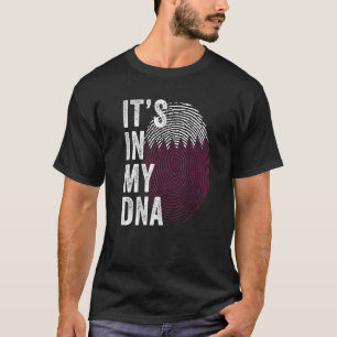 Qatar It's In My DNA Cute Qatari Fingerprint Qatar T-Shirt
