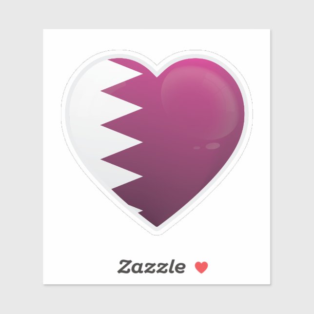 Qatar Love Icon Sticker (Sheet)