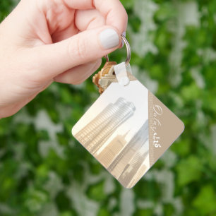 Qatar Modern Buildings Key Ring