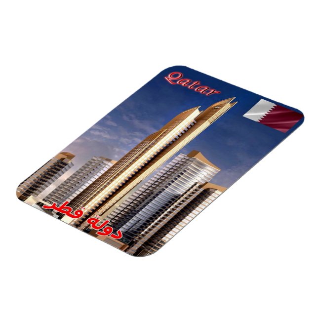 Qatar - Panorama - Skycrapers - Magnet (Left Side)