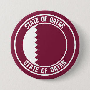 Qatar Round Emblem 7.5 Cm Round Badge