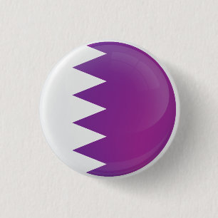 Qatar  Round Icon Flag  3 Cm Round Badge