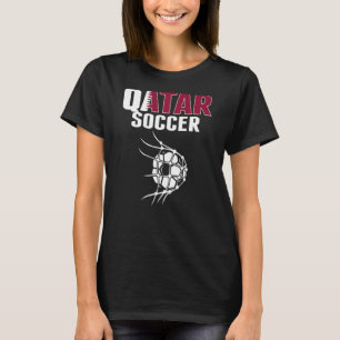 Qatar Soccer Ball In Net Goal Qatari Football Sup T-Shirt