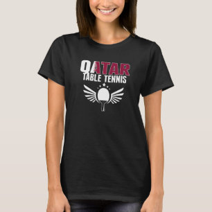 Qatar Table Tennis  Qatari Ping Pong Supporter Spo T-Shirt