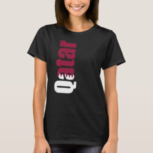 Qatar with flag colours on the side of Premium T-Shirt