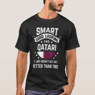 Qatari Flag Native Pride  Qatar Qatari Roots T-Shirt