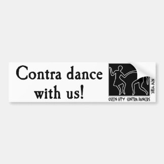 QCCD bumper sticker contra dance with us