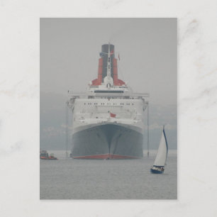 QE2 on the River Forth Postcard