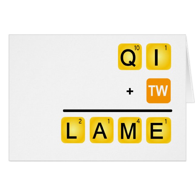 QI is LAME! (Front Horizontal)