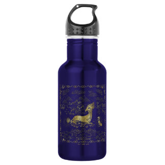 Qilin At Rest Golden Tapestry 532 Ml Water Bottle