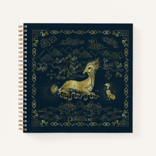 Qilin At Rest Golden Tapestry Notebook