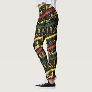 Qilin Layered Pattern Leggings