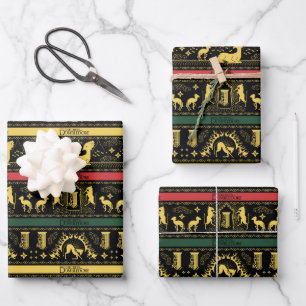 Qilin Layered Pattern Wrapping Paper Sheet