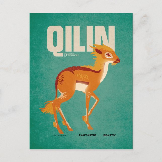 Qilin Vintage Graphic Postcard (Front)